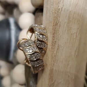 Diamonique Gold Earrings